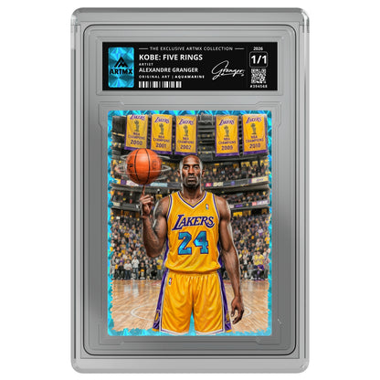 KOBE: FIVE RINGS by Alexandre Granger — Aquamarine — on white