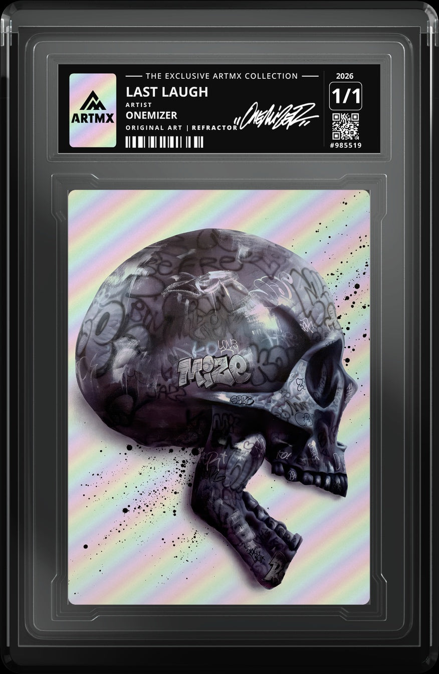 LAST LAUGH by Onemizer (Refractor / Vaulted) — close-up