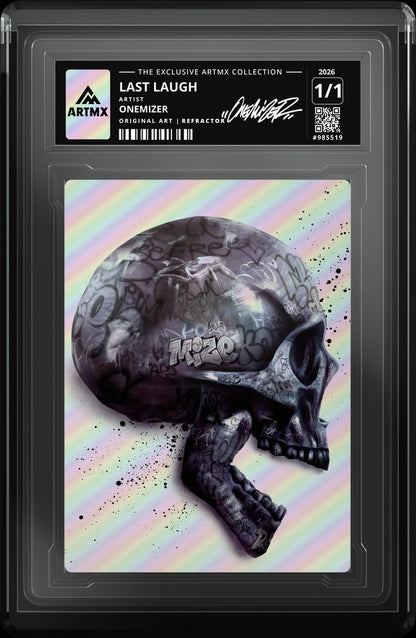 LAST LAUGH by Onemizer (Refractor / Vaulted) — close-up