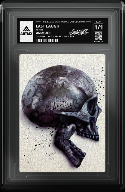 LAST LAUGH by Onemizer (Velvet Fine Art / Vaulted) — close-up