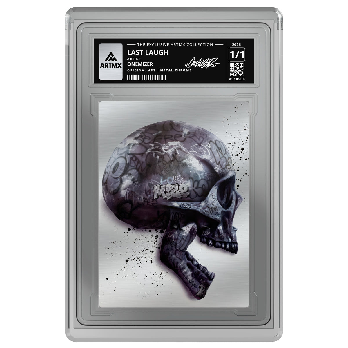 LAST LAUGH by Onemizer (Metal Chrome / Vaulted) — on white