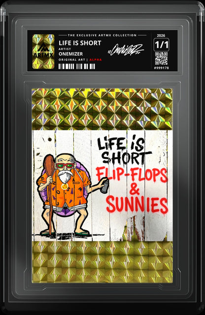 LIFE IS SHORT by Onemizer — Alpha — close-up