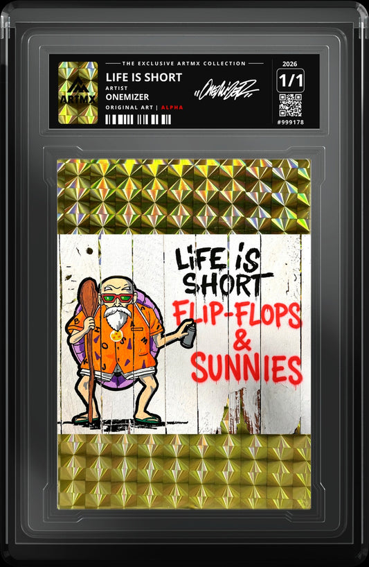 LIFE IS SHORT by Onemizer — Alpha — close-up