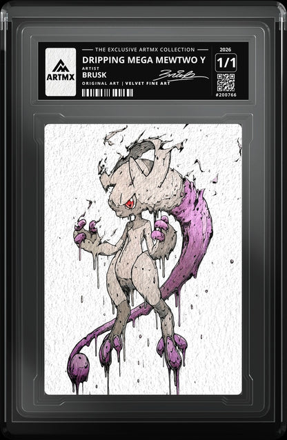 DRIPPING MEGA MEWTWO Y by Brusk — Velvet Fine Art — close-up