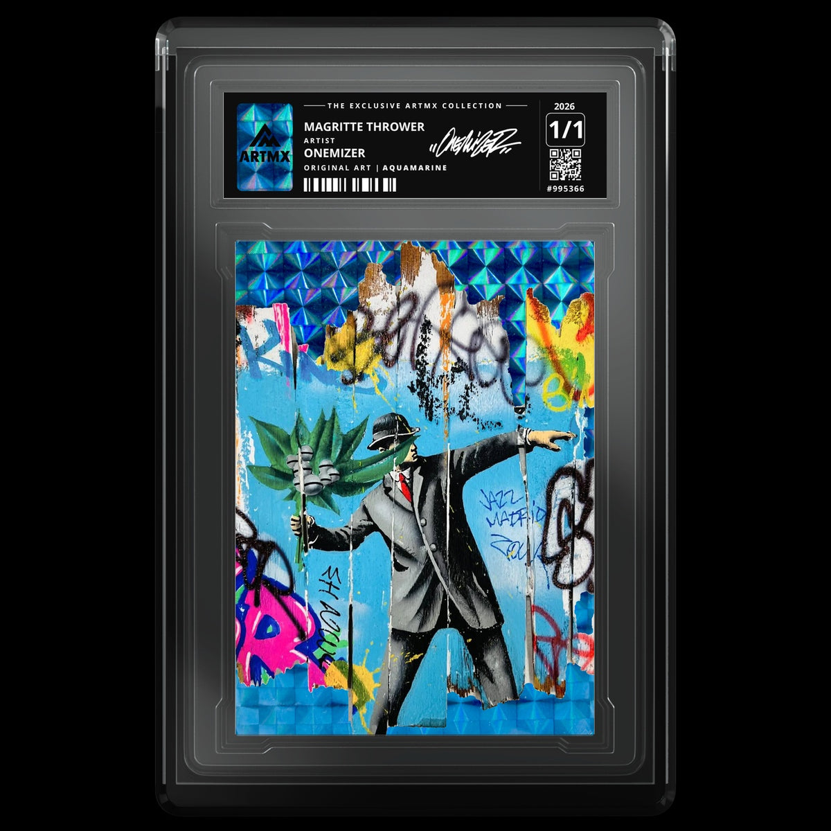 MAGRITTE THROWER by Onemizer — Aquamarine — front