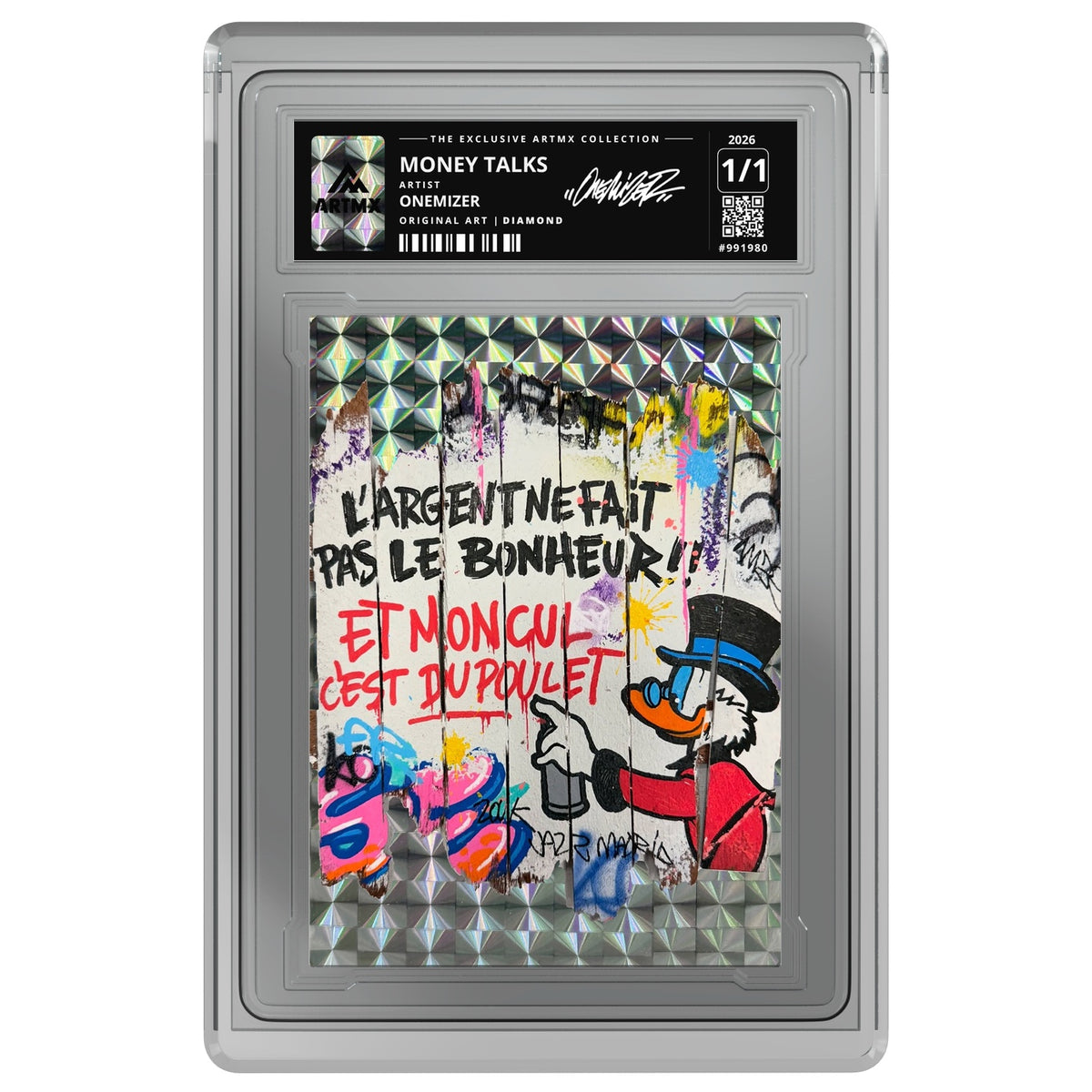 MONEY TALKS by Onemizer — Diamond — on white