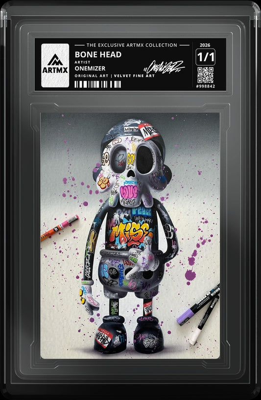 BONE HEAD by Onemizer — Velvet Fine Art — close-up