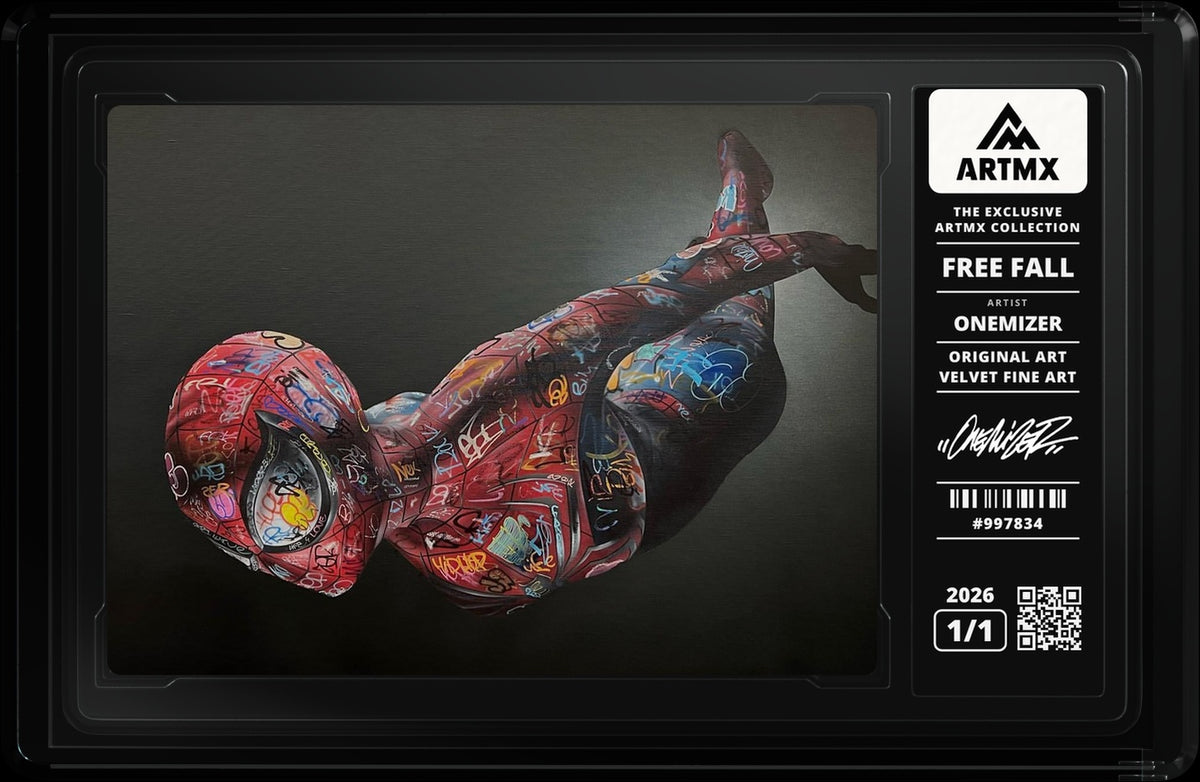 FREE FALL by Onemizer — Velvet Fine Art — close-up