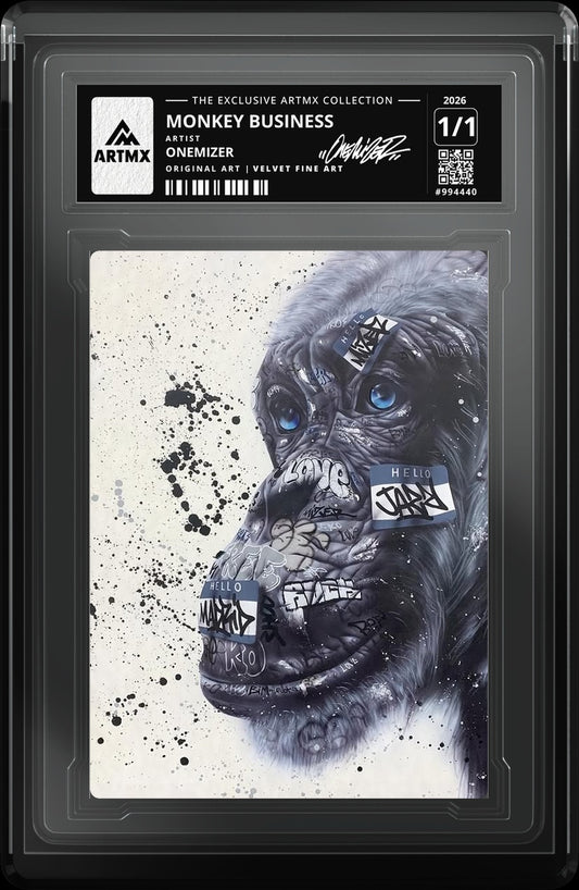 MONKEY BUSINESS by Onemizer — Velvet Fine Art — close-up