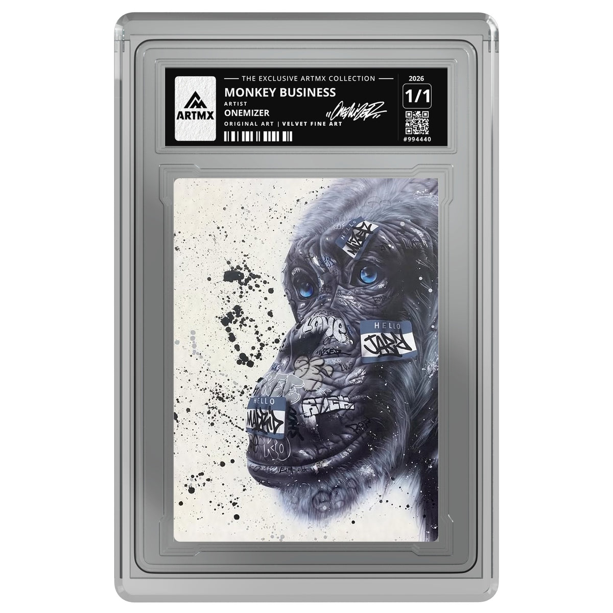 MONKEY BUSINESS by Onemizer — Velvet Fine Art — on white