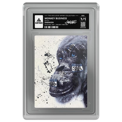MONKEY BUSINESS by Onemizer — Velvet Fine Art — on white