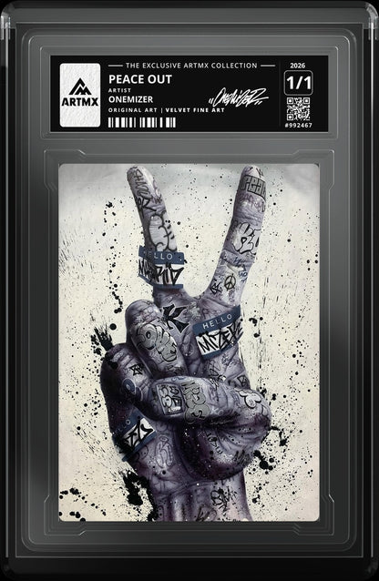 PEACE OUT by Onemizer — Velvet Fine Art — close-up