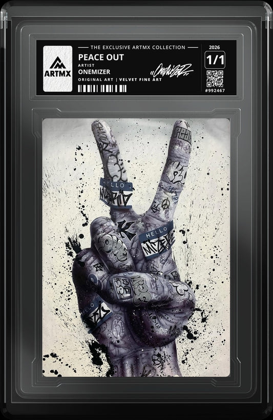PEACE OUT by Onemizer — Velvet Fine Art — close-up