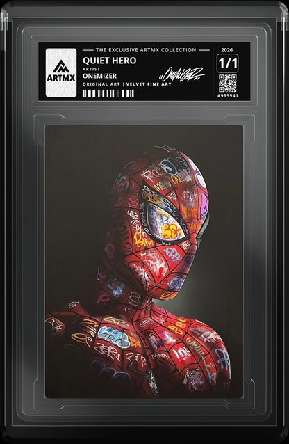 QUIET HERO by Onemizer — Velvet Fine Art — close-up