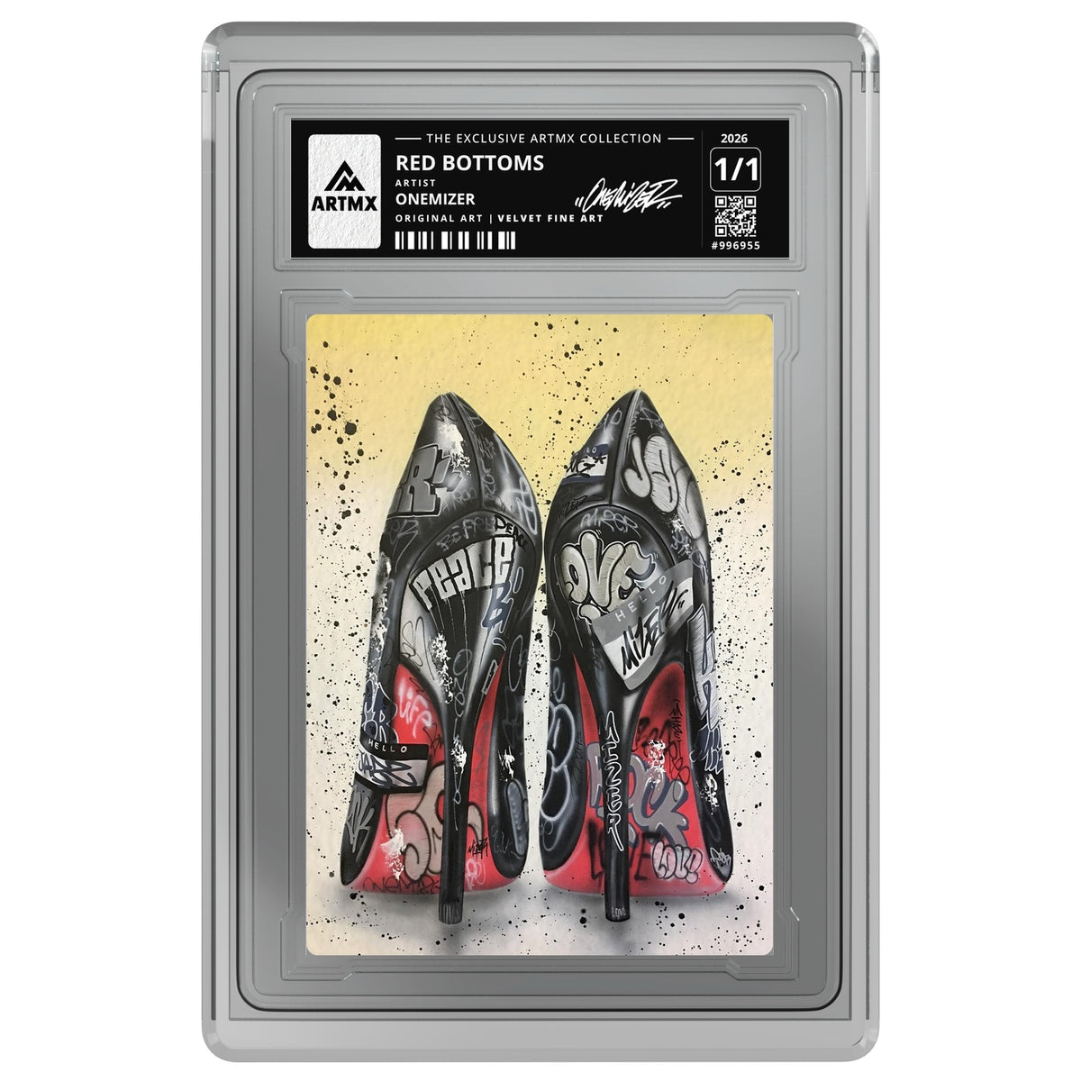 RED BOTTOMS by Onemizer — Velvet Fine Art — on white