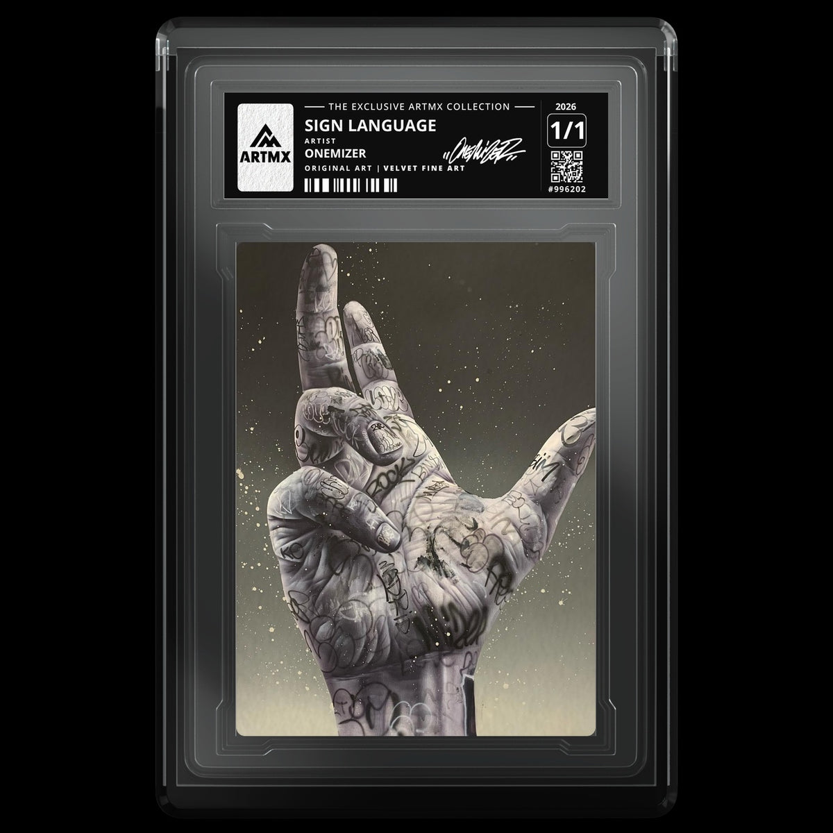 SIGN LANGUAGE by Onemizer — Velvet Fine Art — front