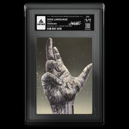 SIGN LANGUAGE by Onemizer — Velvet Fine Art — front