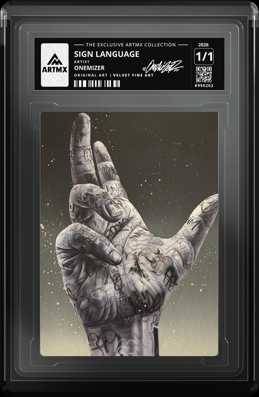 SIGN LANGUAGE by Onemizer — Velvet Fine Art — close-up
