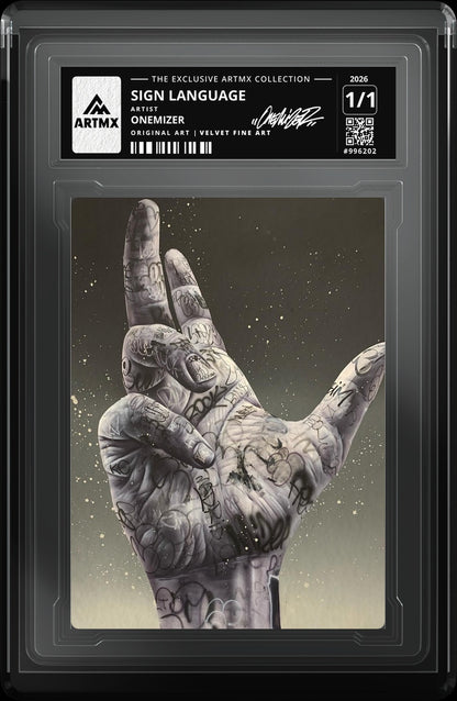 SIGN LANGUAGE by Onemizer — Velvet Fine Art — close-up