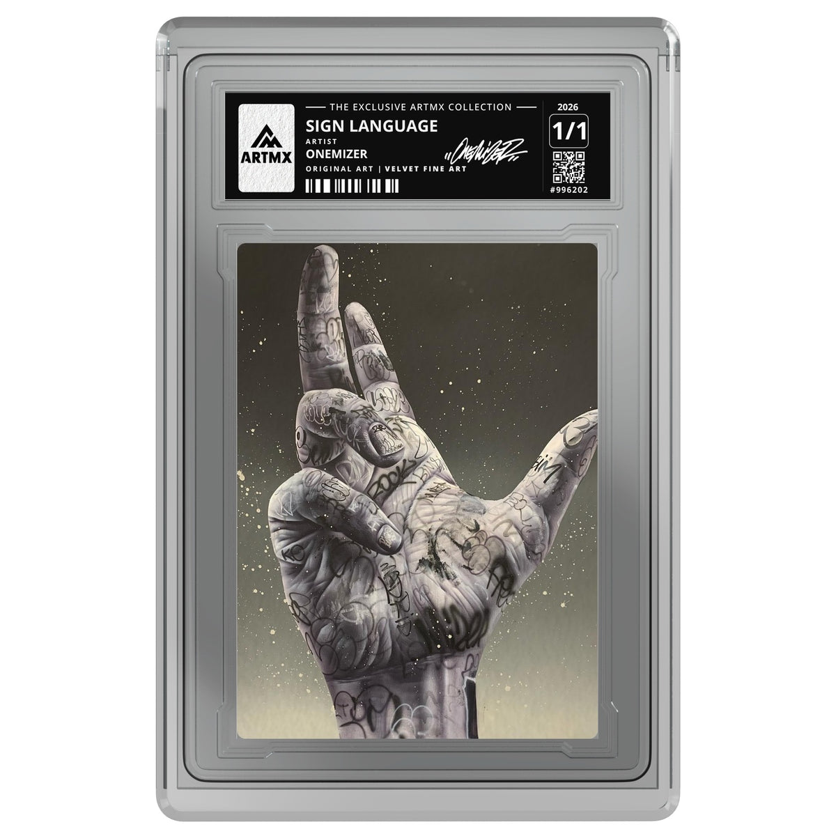 SIGN LANGUAGE by Onemizer — Velvet Fine Art — on white