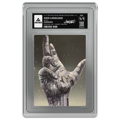 SIGN LANGUAGE by Onemizer — Velvet Fine Art — on white