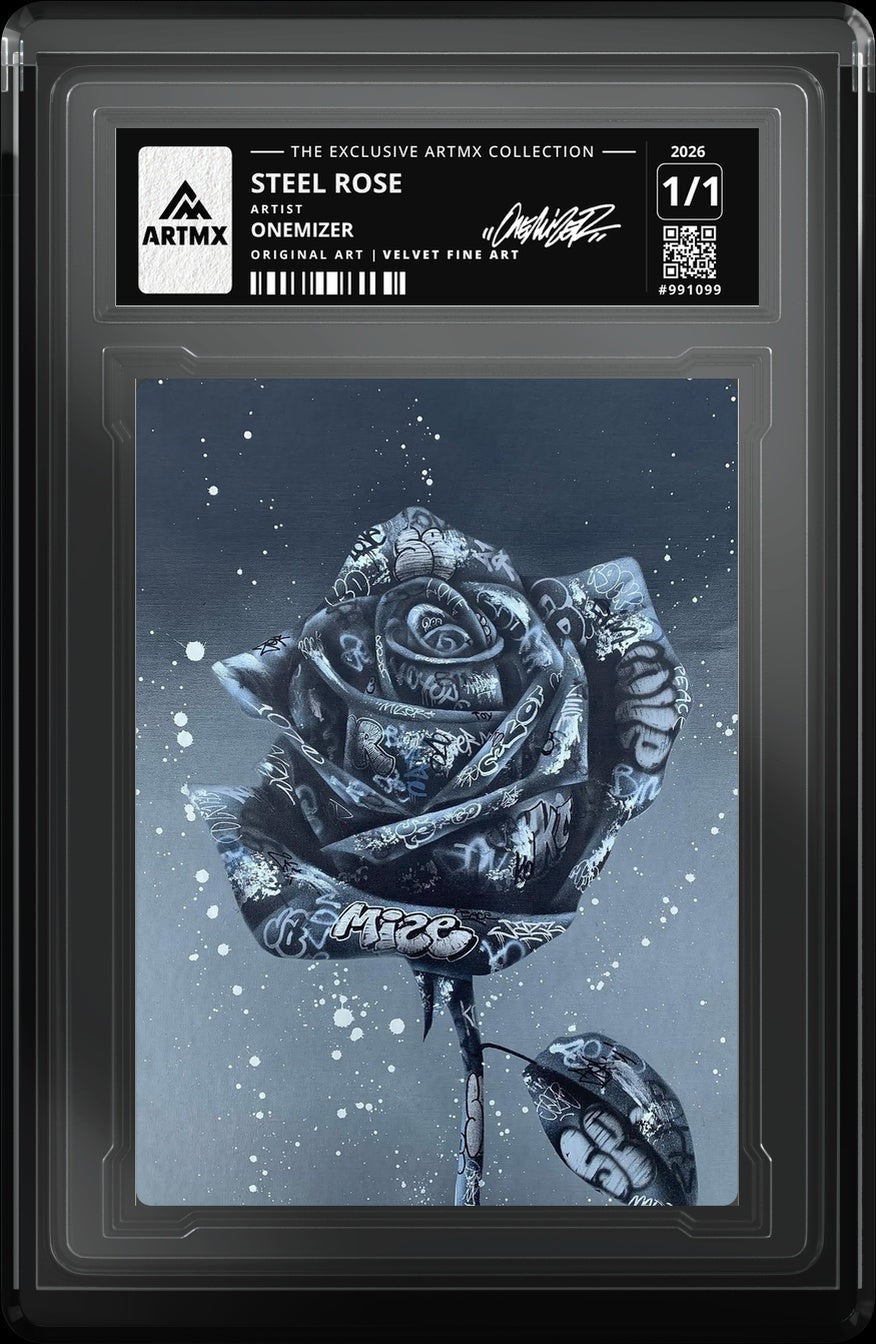 STEEL ROSE by Onemizer — Velvet Fine Art — close-up