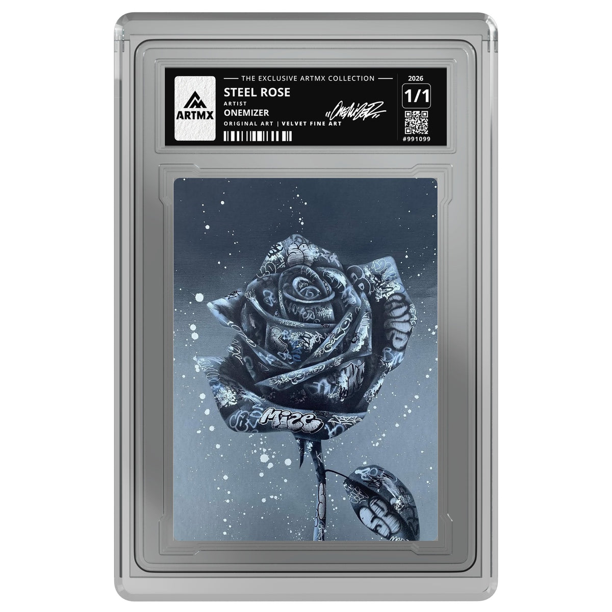 STEEL ROSE by Onemizer — Velvet Fine Art — on white