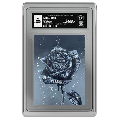 STEEL ROSE by Onemizer — Velvet Fine Art — on white
