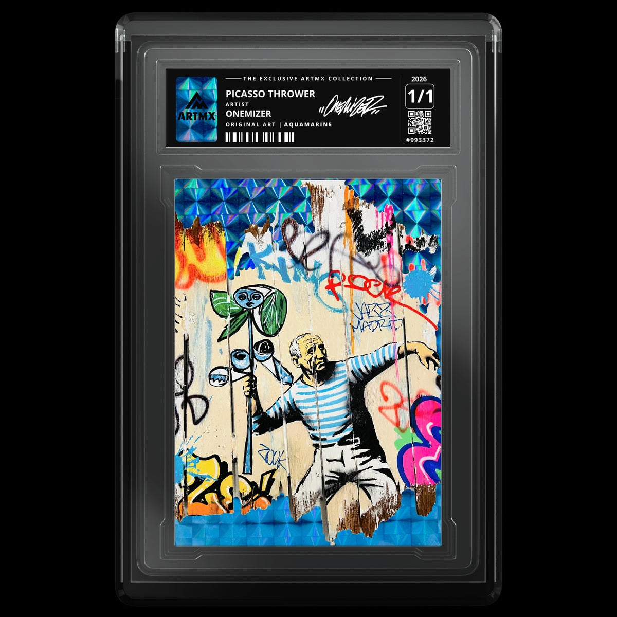 PICASSO THROWER by Onemizer — Aquamarine — front