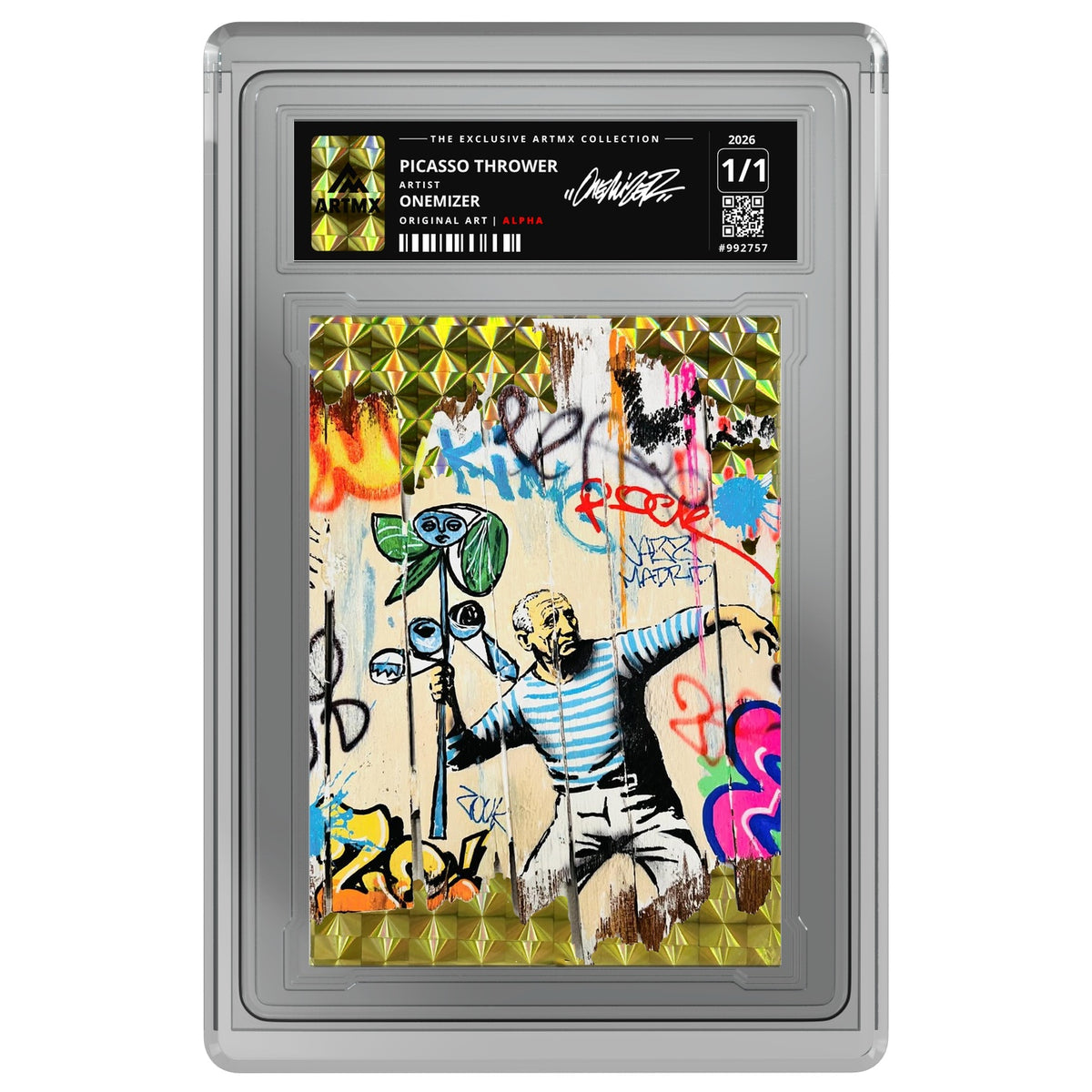 PICASSO THROWER by Onemizer — Alpha — on white