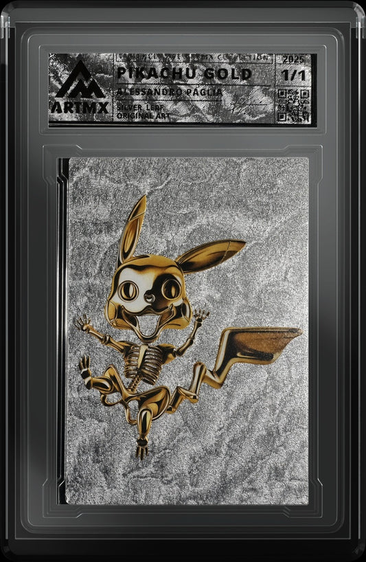 PIKACHU GOLD by Alessandro Paglia — Silver Leaf — close-up