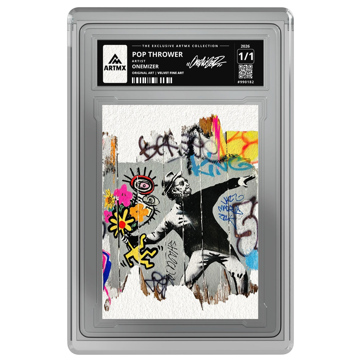 POP THROWER by Onemizer — Velvet Fine Art — on white