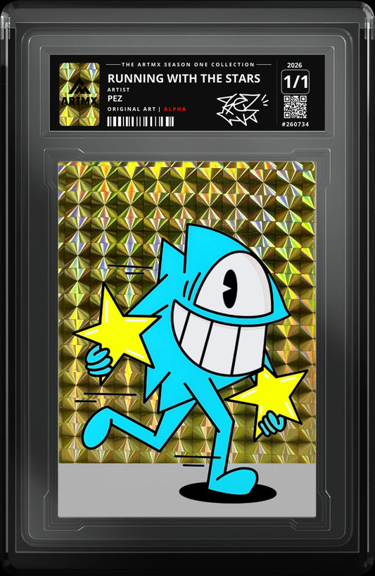 RUNNING WITH THE STARS by PEZ (Alpha / Vaulted) — close-up