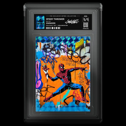 SPIDEY THROWER by Onemizer — Aquamarine — front