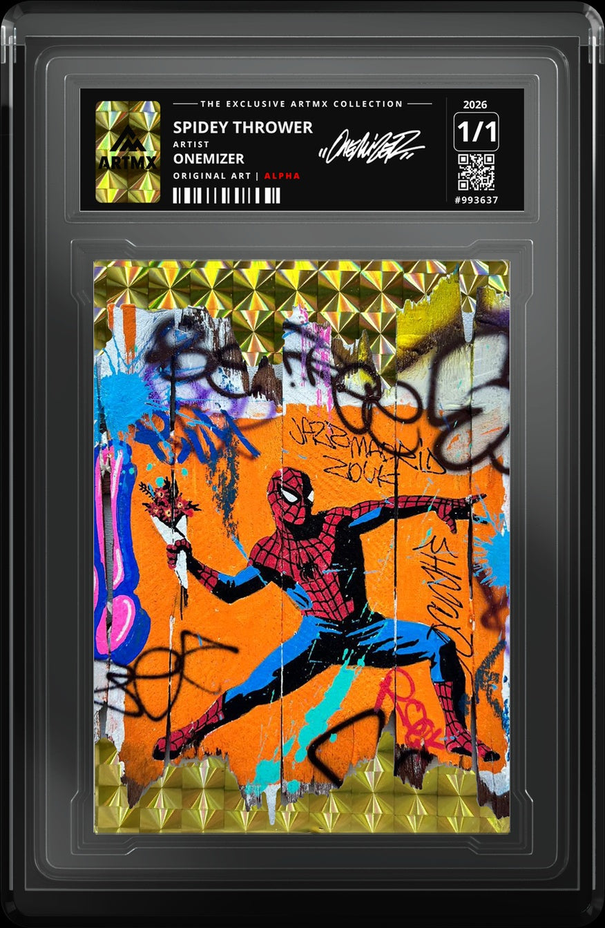SPIDEY THROWER by Onemizer — Alpha — close-up