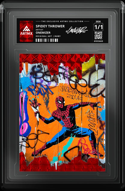 SPIDEY THROWER by Onemizer — Ruby — close-up