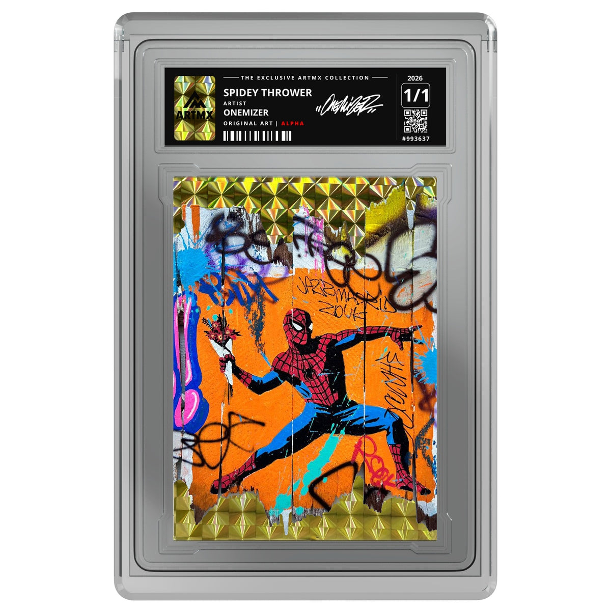 SPIDEY THROWER by Onemizer — Alpha — on white