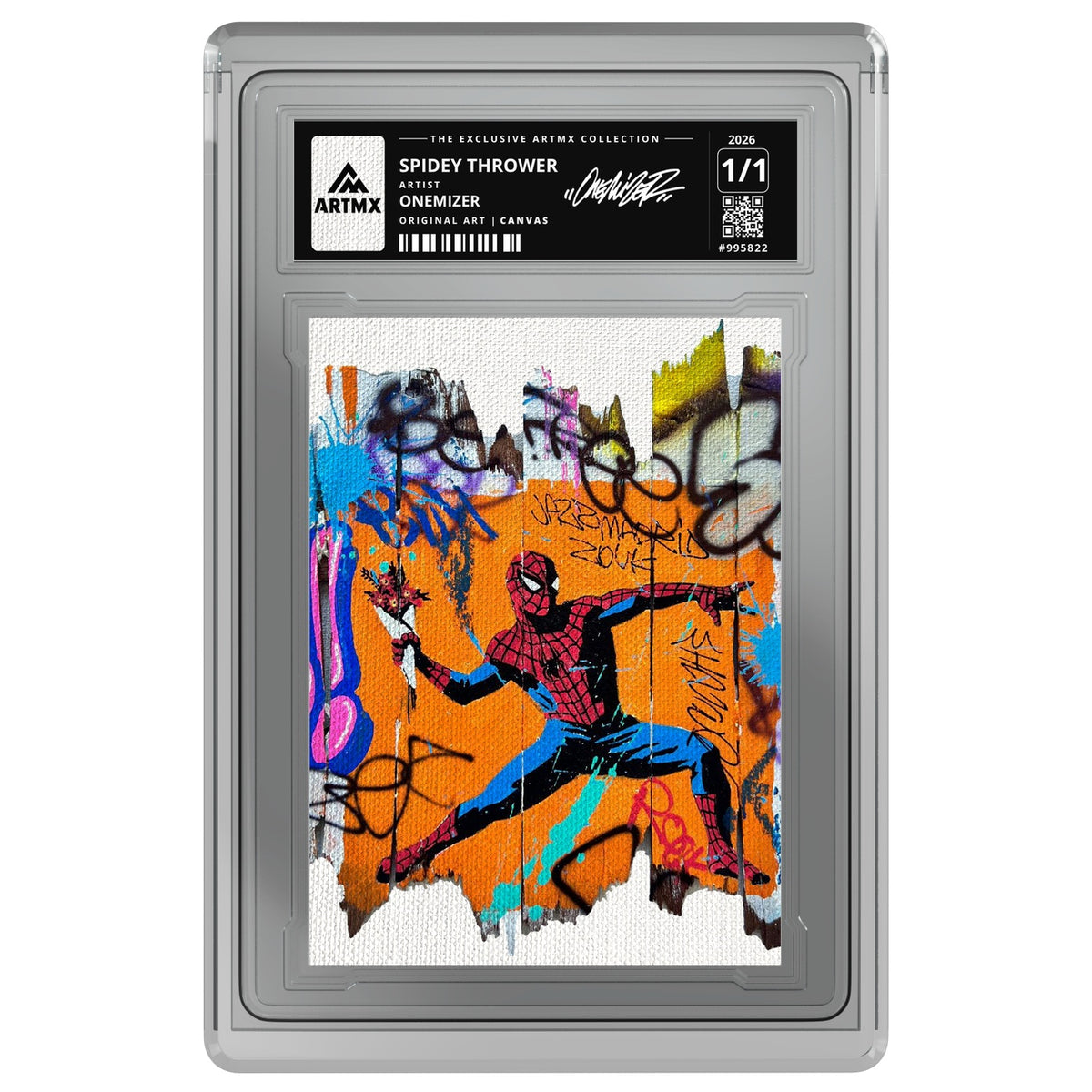 SPIDEY THROWER by Onemizer — Canvas — on white