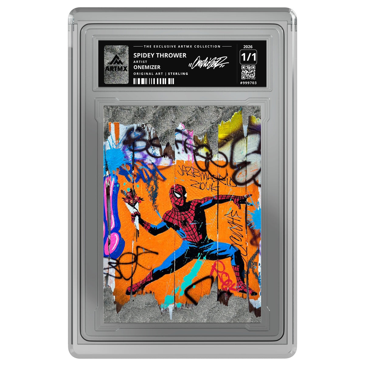 SPIDEY THROWER by Onemizer — Sterling — on white