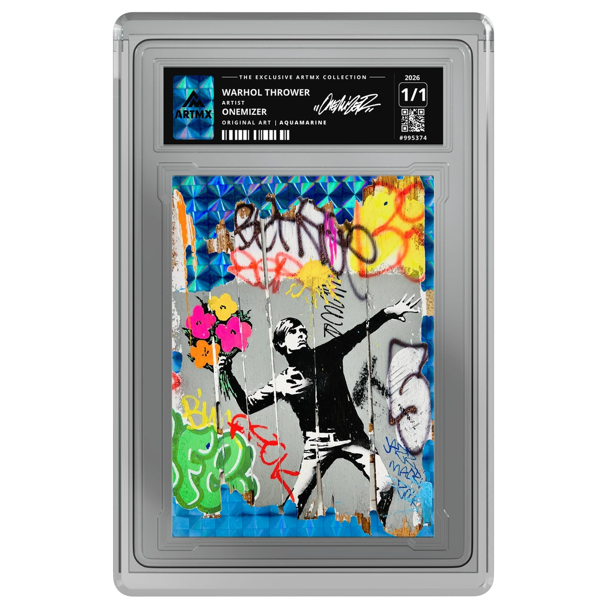 WARHOL THROWER by Onemizer — Aquamarine — on white