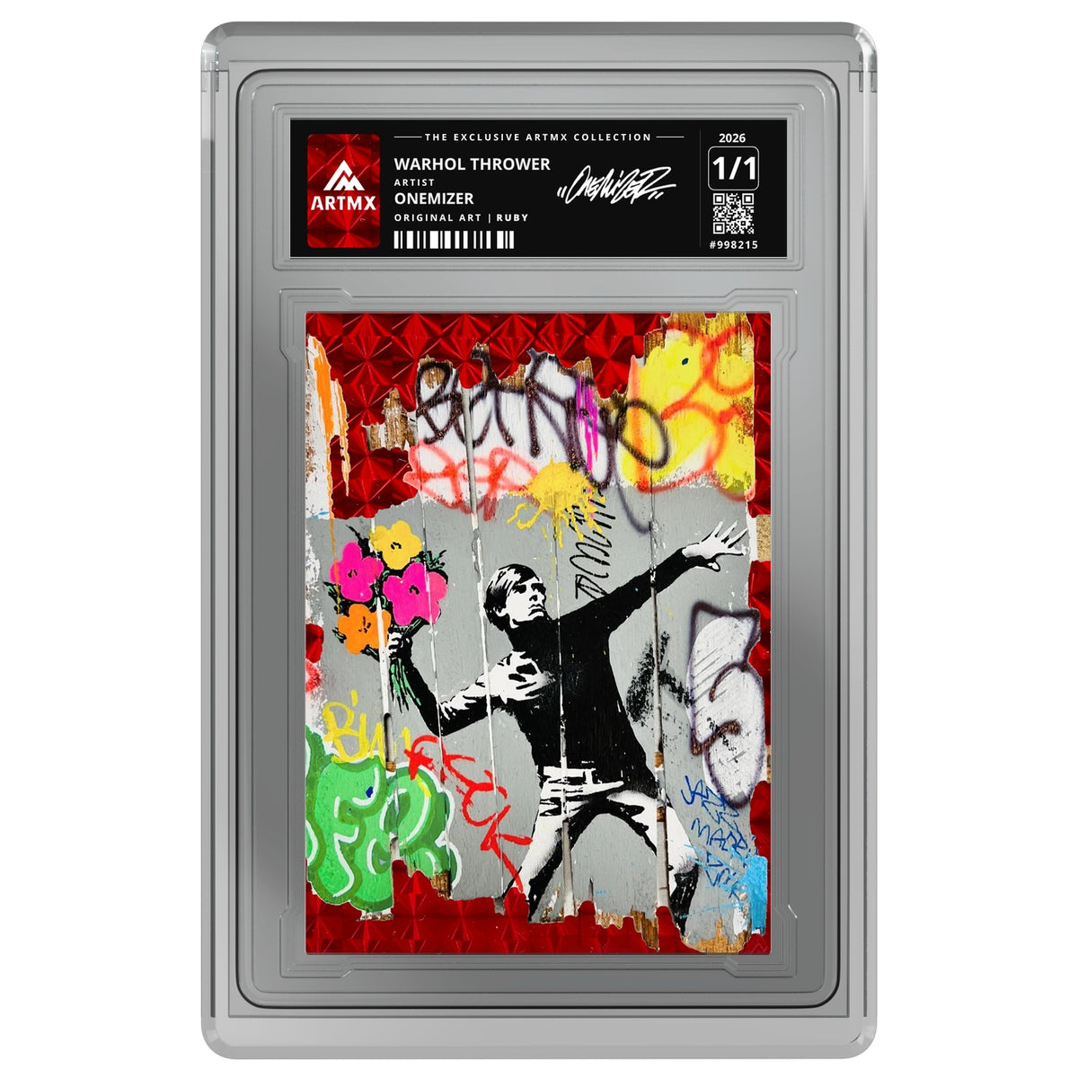 WARHOL THROWER by Onemizer — Ruby — on white