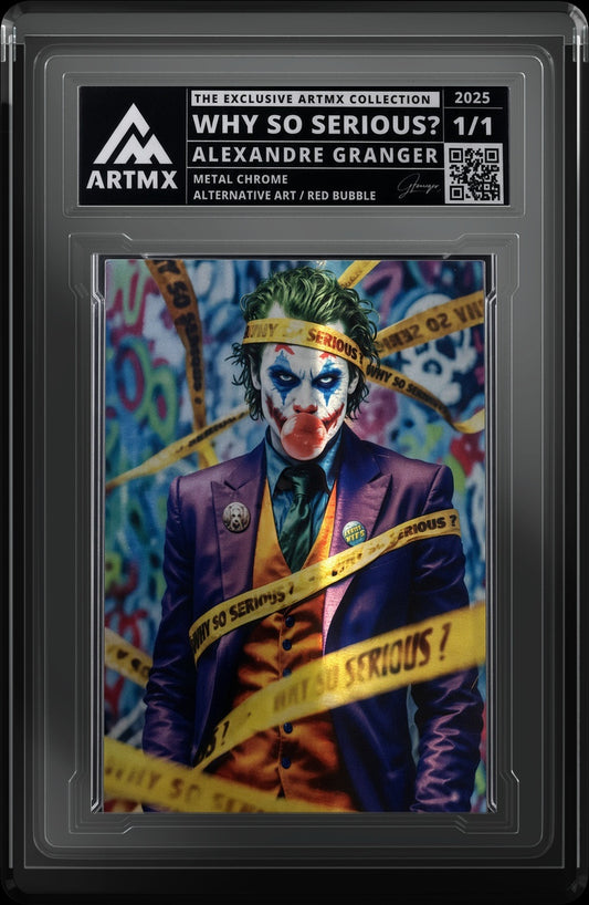 WHY SO SERIOUS? by Alexandre Granger — Metal Chrome — close-up