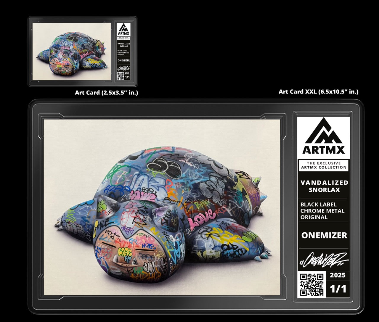 "Vandalized Snorlax" companion set (Regular Art Card + Art Card XXL) by Onemizer