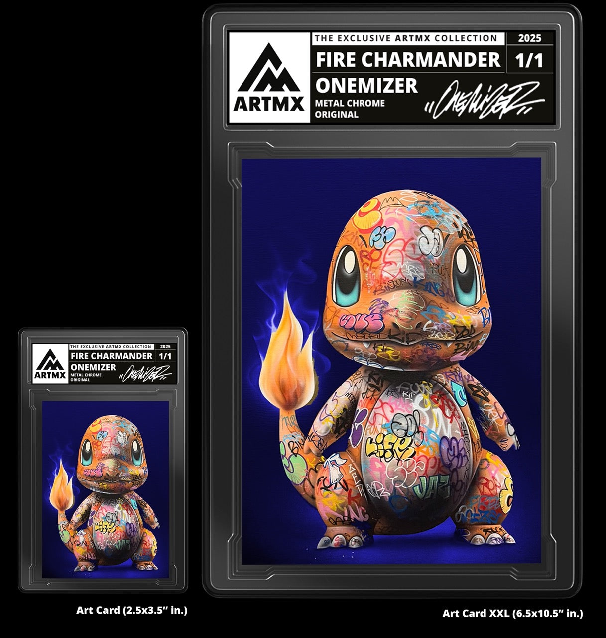 "Fire Charmander" Companion Set (Regular Art Card + Art Card XXL) by Onemizer
