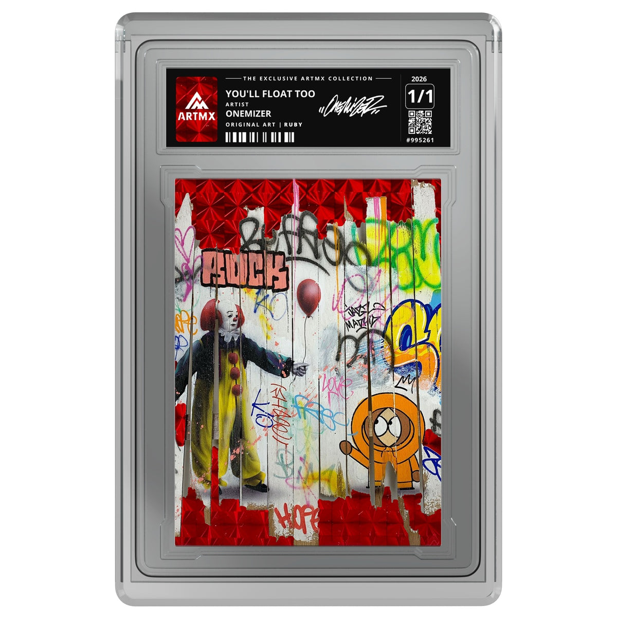 YOU'LL FLOAT TOO by Onemizer — Ruby — on white