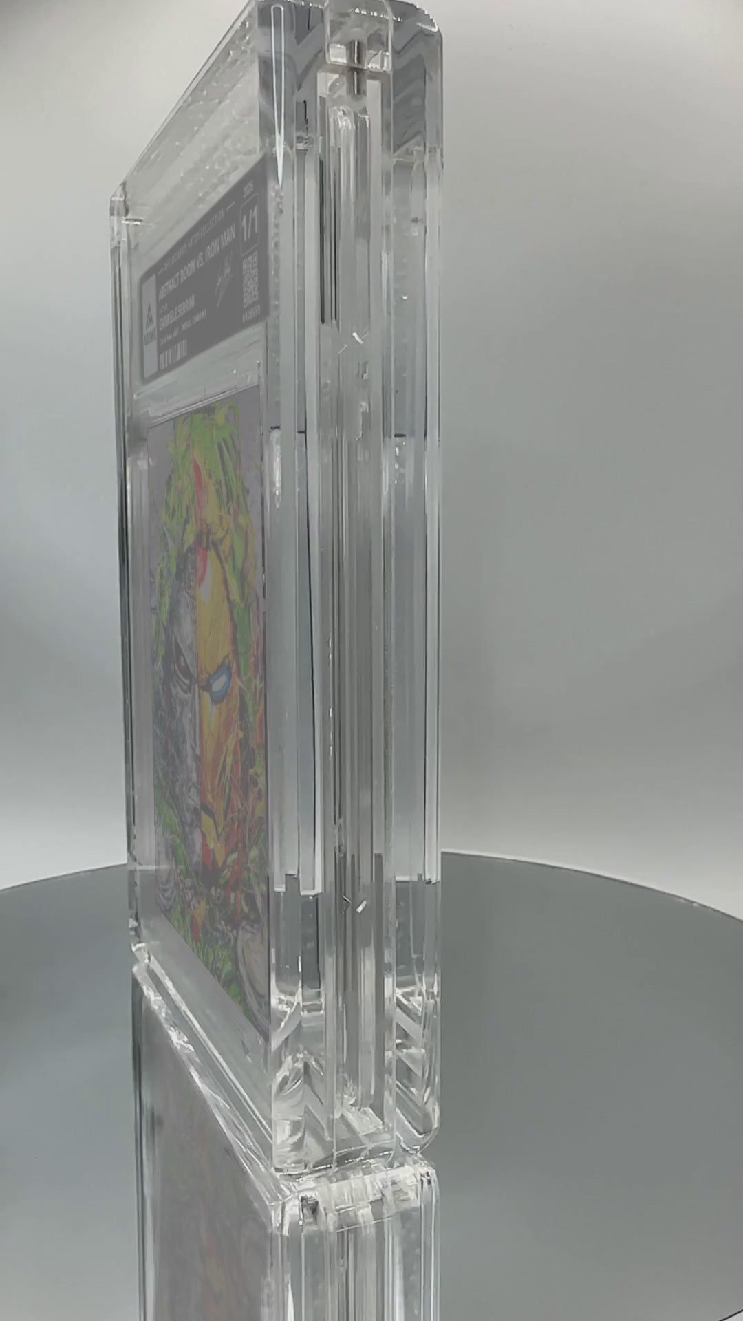 ABSTRACT DOOM vs. IRON MAN by Gabriele Serrini (Metal Chrome / Vaulted) — slab turntable video