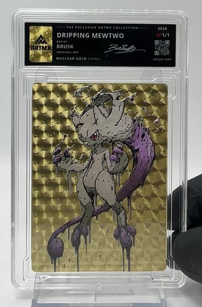 Dripping Mewtwo by Brusk (Nuclear Gold / Studio Proof / Unreleased)
